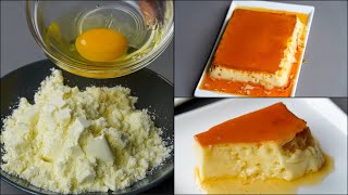 I Combined Egg With Milk Powder amp Make This Creamy amp Delicious Pudding Dessert  Powder Milk Pudding [upl. by Merton]