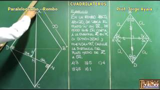 PARALELOGRAMOS  ROMBO  EJERCICIO  RESUELTO [upl. by Whitman]