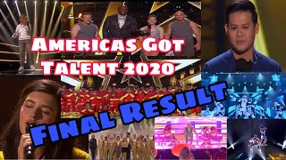 Final Result Americas Got Talent 2020 watch till the End SUBSCRIBE [upl. by Ahtnams]