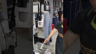 Pants Topper for quick ironing trousers factory ironingboard machine [upl. by Yasibit]