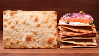 How to Make Perfectly Crisp and Delicious Matzah  Unleavened Jewish Flatbread Recipe [upl. by Zia813]