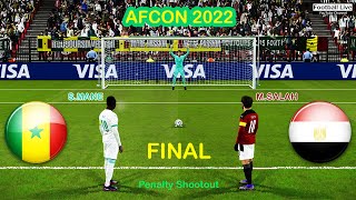 Senegal vs Egypt  Penalty Shootout  AFCON 2022 Final  Mane vs Salah  السنغال ضد مصر  PES 2021 [upl. by Melina309]