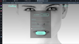 Tutoriel JavaScript  Formulaire dInscription et de Connexion Transparent Coding City [upl. by Kina]