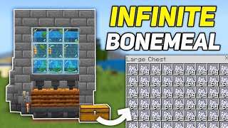 BEST 121 BONEMEAL FARM in Minecraft Bedrock amp PE [upl. by Adnahcal]