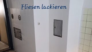 Fliesen streichen bzw lackieren anstatt raus zu reißen DIY Altbau Renovieren [upl. by Adnamor]