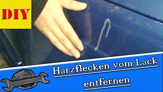 ⏩ Eingetrockneten Harz schonend vom Autolack entfernen  Harzflecken auf dem Lack entfernen [upl. by Eiwoh]