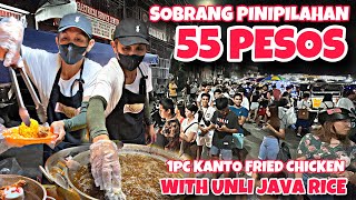 FLAVORED KANTO STYLE FRIED CHICKEN WITH UNLI JAVA RICE 55 PESOS LANG  MANILA STREET FOOD [upl. by Pauletta67]