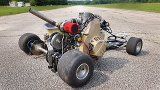 Turbo Diesel GoKart Big Gear Top Speed FULL SEND [upl. by Namia618]