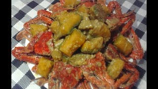 Ginataang Alimasag sa Kalabasa crab in coconut milk with pumpkins [upl. by Kenward]