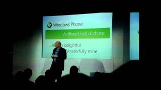 Steve Ballmer Windows Phone 7 presentation speech CellulareMagazineitEng [upl. by Marjory765]