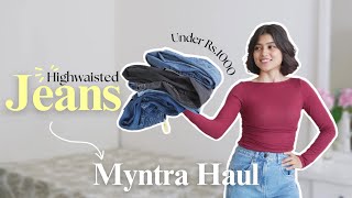 I ordered High Waist Jeans from Myntra  Highwaist Jeans  Wide leg jeans [upl. by Yhpos]