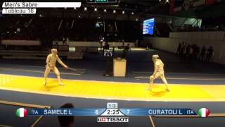 FE M S Individual Leipzig GER World Championships 2017 T16 07 yellow SAMELE ITA vs CURATOLI ITA [upl. by Otreblada158]