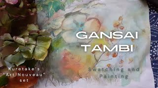 Gansai Tambi quotArt Nouveauquot Watercolour Set  Swatch and Paint [upl. by Sydney]