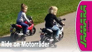 Jamara Kinderfahrzeug Ride on Motorräder BMW S1000XR [upl. by Boak751]