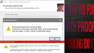 Download failed File not found 404 check your connection and click Retry to try downloading the [upl. by Annie]