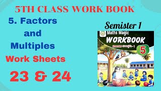 AP 5th class factors and multiples worksheet 23 and 24 answersAP 5th class maths workbook answers [upl. by Cloris982]