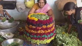 how to make bathukamma  celebration in village [upl. by Odilo]