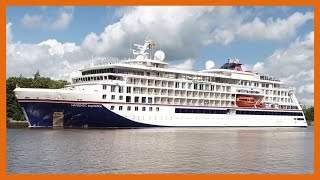 Cruise Ship HANSEATIC INSPIRATION cruising Kiel Canal  August 7 2021 [upl. by Alethea]