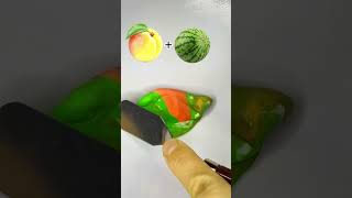 What color does mixed Apricot and Watermelon make colormixingmixingcolorssatisfying fruitasmr [upl. by Fabrice]