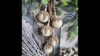 Tutorial Vintage Christmas balls [upl. by Elwira]