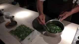 Rodolfo Guzmán prepares a starter at Boragó in Santiago [upl. by Ladew]