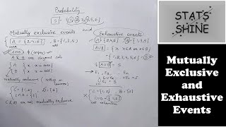 What are Mutually exclusive and exhaustive events  Learn with examples   Basics of Probability [upl. by Sudbury408]