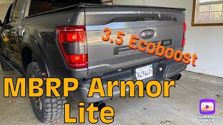 MBRP Armor Lite on 2021 F150 35 Ecoboost review [upl. by Kola487]