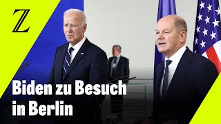 Bundeskanzler Olaf Scholz trifft USPräsident Joe Biden in Berlin [upl. by Zeke]