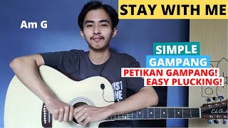 TUTORIAL PETIKAN Stay With Me  Miki Matsubara Tutorial Gitar Easy Chords Plucking Version [upl. by Aihsar]