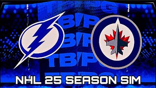 NHL 25 Season Sim PS5  Lightning vs Jets [upl. by Papke182]