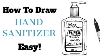 Purell HAND SANITIZER  How To Draw Easy [upl. by Ainoek]