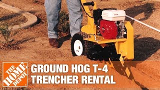 Ground Hog 18 in Trencher  The Home Depot Rental [upl. by Gayla]