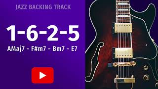 Jazz Guitar Backing Jam Track in AMajor  Smooth Latin Groove 1625 [upl. by Nnyrb806]