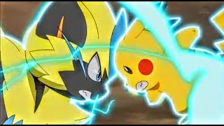 Pikachu vs ZeraoraGuzzlord REMATCH 「AMV」 Pokemon Sun and Moon episode 101 [upl. by Odericus]