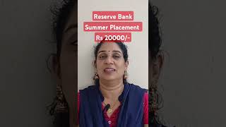 RBI Summer Internship Rs 20000 [upl. by Zug229]