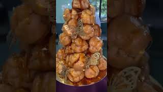 Croquembouche and humming bird cake 🍰 pastry bakingstudent frenchdessert exhibition minivlog [upl. by Dimah]