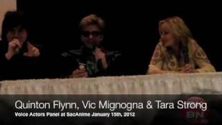 Metal Gear My Little Pony SacAnime 2012 Panel with Tara Strong Quinton Flynn amp Vic Mignogna [upl. by Redmer555]