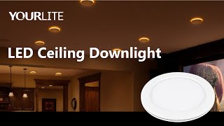 3in1 Installation Recessed Ceiling Downlight with Night Light – 5CCT  Stepless Dimming  Canless [upl. by Akinahc906]