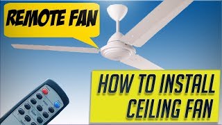 How To Install Ceiling Fan  Atomberg Gorilla Energy Saving BLDC Remote Fan [upl. by Dolores26]