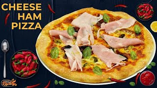 FAST and EASY Pizza Recipe in 30 Minutes with Cheese and Ham how to make pizza at home in bangla [upl. by Aires]