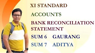 Bank Reconciliation Statement  Class 11 Accounts  Gujarat Board  Gaurang  Aditya  GSEB [upl. by Malliw]