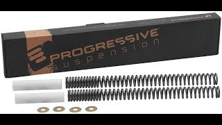 Progressive Fork Springs Install on a Kawasaki KLR 650 [upl. by Ahsatan606]