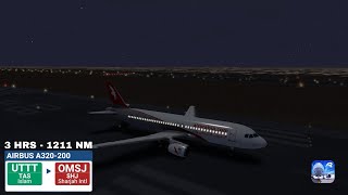 RFSReal Flight SimulatorTashkent to Sharjah 2 go aroundsFull flightA320200AA gamefastwizz [upl. by Royall]