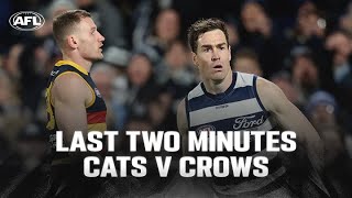 Last Two Minutes Geelong Cats v Adelaide Crows  Round 21 2024  AFL [upl. by Formica]