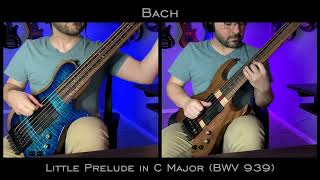 Bach  BWV 939 Little Prelude in C Major Bass Guitar [upl. by Skier65]