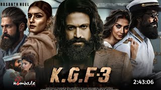 Kgf 3 Full Movie Hindi Dubbed Release 2024 Update  Yash New Movie  Raveena T  Kgf 3 Trailer [upl. by Eckmann]