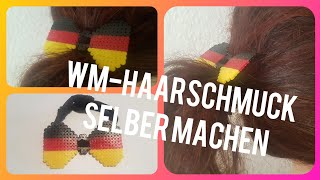 Wm 2018 WMHaarschmuck diy Schleifen Haargumi  wm2018 Deko basteln selber machen [upl. by Rihaz]