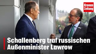 Schallenberg traf russischen Außenminister Lawrow  kronetv NEWS [upl. by Lenroc]