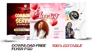 FREE PSD FLYER DOWNLOAD  1000 EDITABLE [upl. by Notsyrb617]