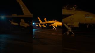 USS Dwight D Eisenhower CVN 69 Night Ops FA18 SuperHornet CVN69 [upl. by Essile]